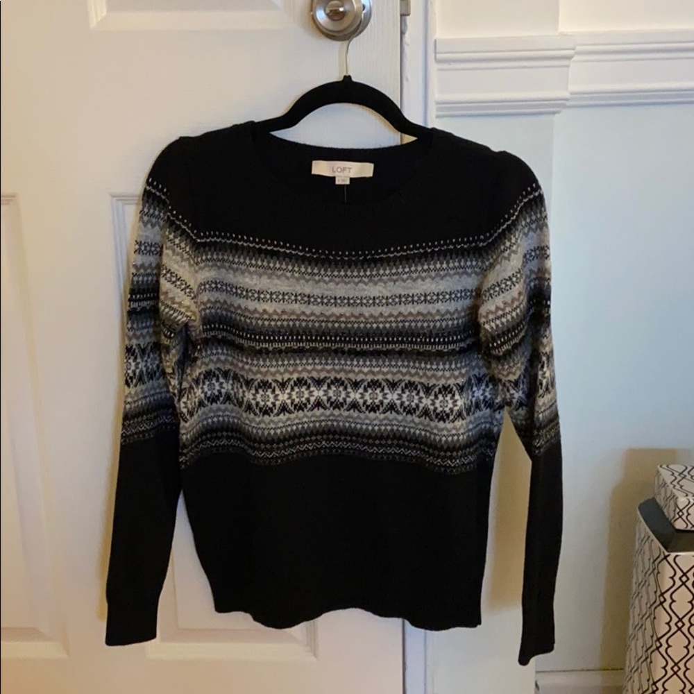 Loft Black Fairisle Sweater